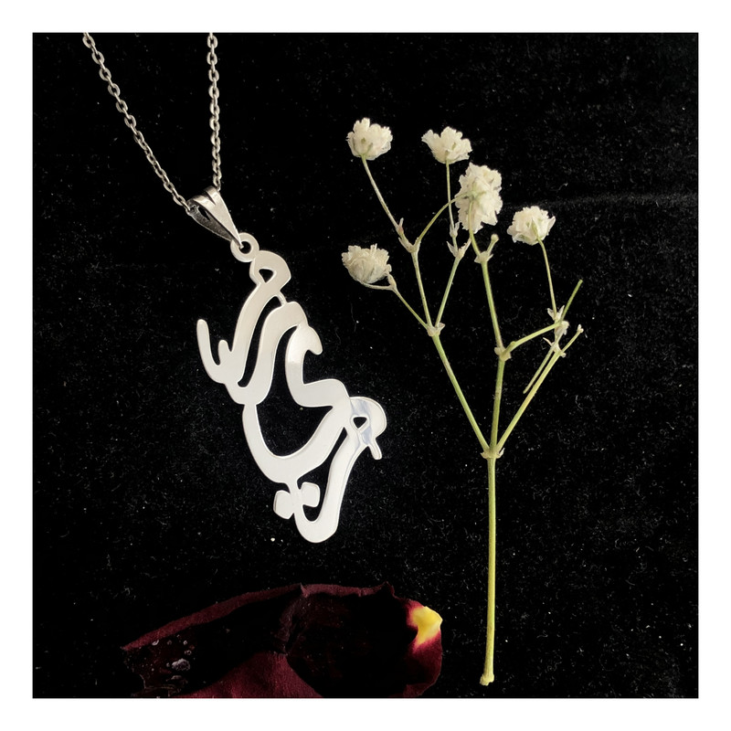 گردنبند نقره زنانه مدل مریم کد G-112 گردنبند نقره زنانه مدل مریم کد G-112