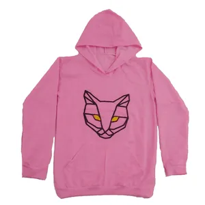 هودی زنانه مدل گربه رنگ صورتی