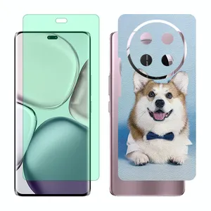 Glass Together model green light screen protector suitable for Honor X9c mobile phone with back cover sticker