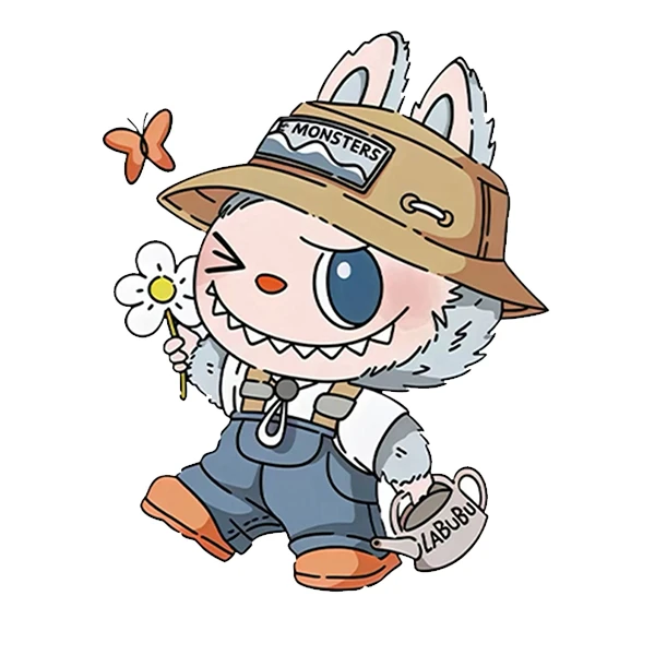 استیکر پارچه و لباس پاد آفرین طرح لبوبو کد 287