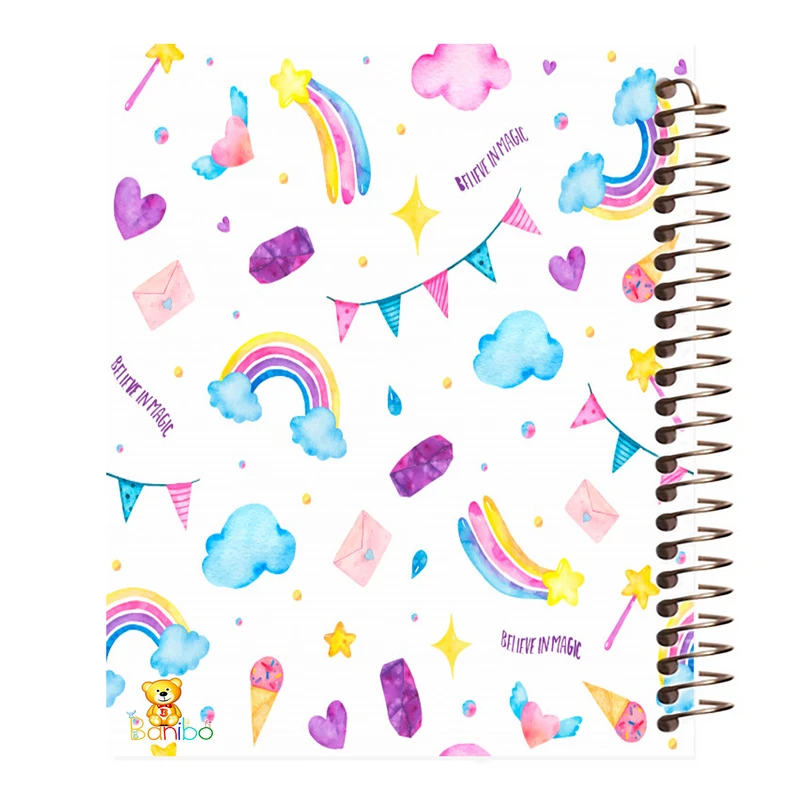 دفتر نقاشی 50 برگ بانیبو مدل رنگین کمان کد 421
