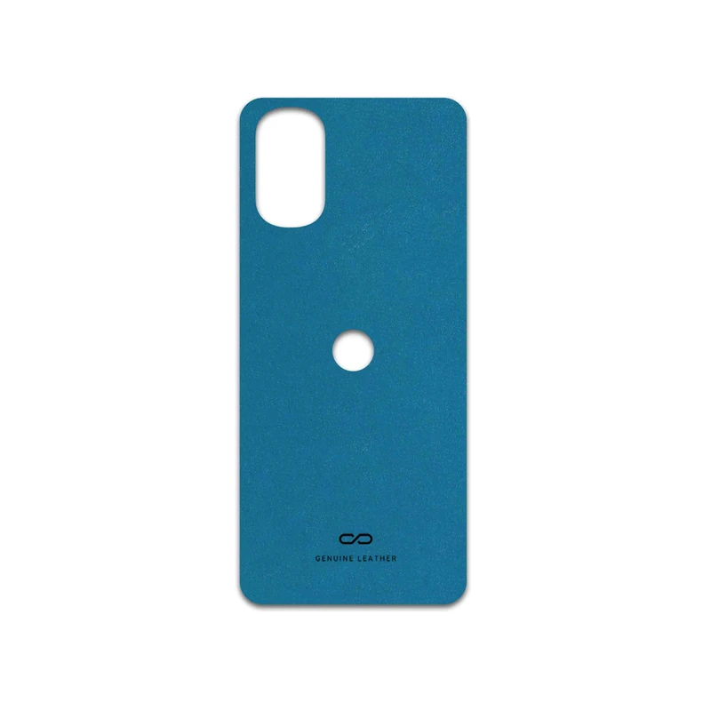 برچسب پوششی ماهوت مدل Blue-Leather مناسب برای گوشی موبایل موتورولا Moto G22