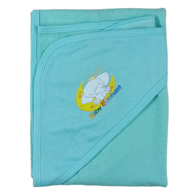 حوله نوزاد مدل کلاه دار کد NI kh103 سایز 85x85 سانتی متر