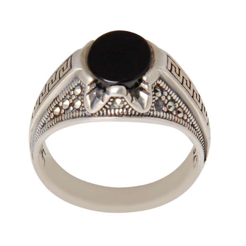 انگشتر نقره مردانه مدل عقیق کد AM_2270