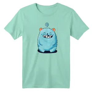 تی شرت آستین کوتاه بچگانه مدل سالیوان کارتونی رنگ سبز روشن