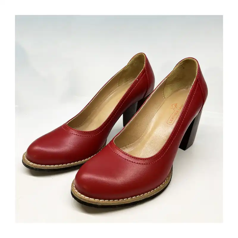 کفش زنانه سرزمین چرم مدل 1230 رنگ قرمز