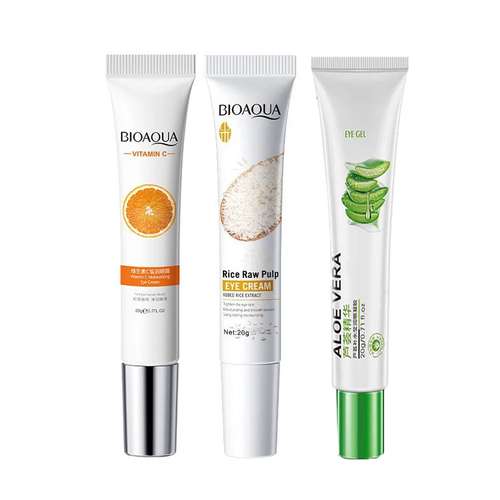 کرم دور چشم بایو آکوا مدل Rice Pulp - Vitamin C - Aloe Vera  وزن 20 گرم  بسته 3 عددی