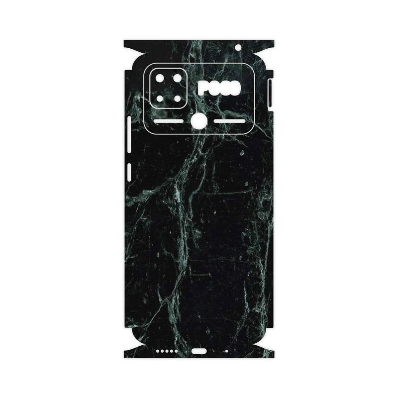 برچسب پوششی ماهوت مدل Graphite_Green_Marble-FullSkin مناسب برای گوشی موبایل شیائومی Poco C40