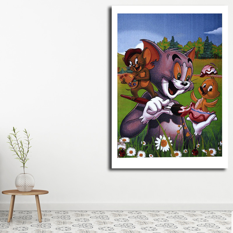 تابلو کودک و نوزاد مدل تام و جری کد 9