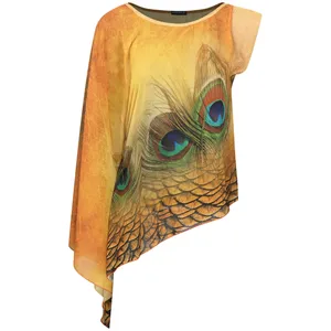 بلوز زنانه مدل Sisi تک آستین طاووس