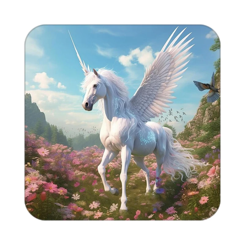 زیر لیوانی کاکتی طرح اسب تک شاخ و یونیکورن مدل mp31580