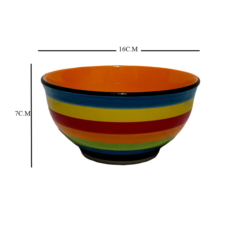 کاسه مدل ماست خوری رنگین کمان کد sd 002 بسته 3 عددی