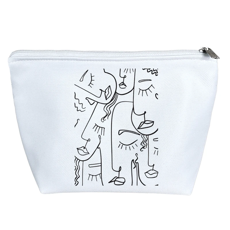 کیف لوازم آرایش دخترانه خندالو مدل پرتره انسان ها کد 6854