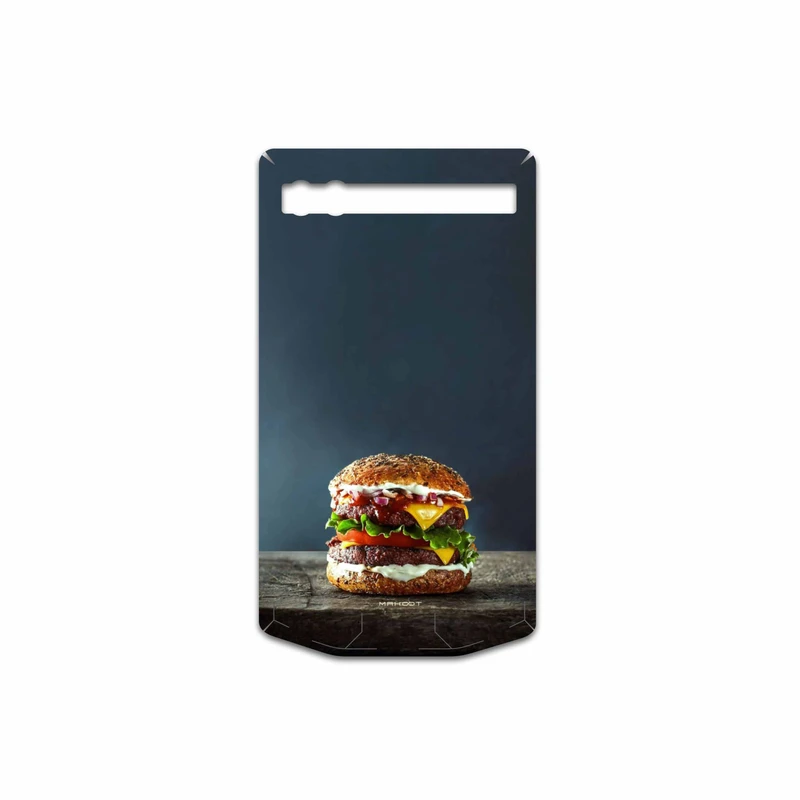 برچسب پوششی ماهوت مدل Hamburger مناسب برای گوشی موبایل بلک بری P9983