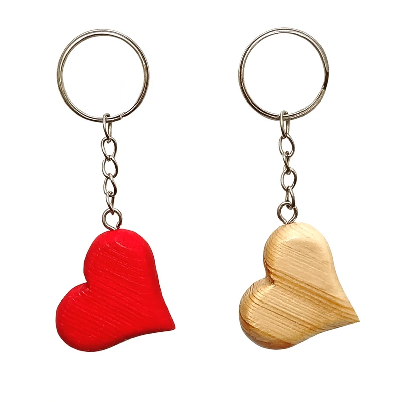 جاکلیدی دستی چوبی هنرانه مدل عشق کد 1 مجموعه دو عددی