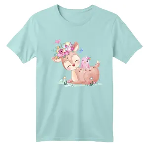 تی شرت آستین کوتاه بچگانه مدل آهو بامزه کد 4