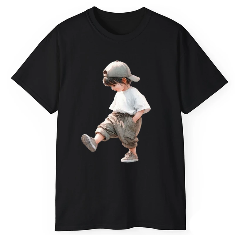 تی‌شرت آستین کوتاه مردانه پاد آفرین مدل پسربچه بانمک201