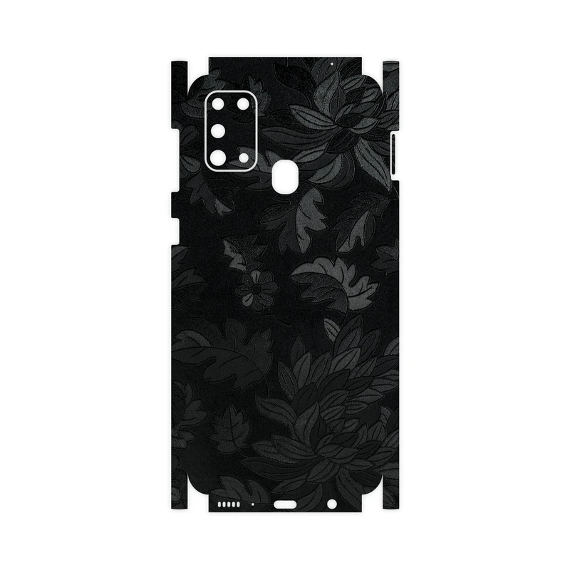 برچسب پوششی ماهوت مدل Full skin-Black-Wildflower مناسب برای گوشی موبایل سامسونگ Galaxy M31