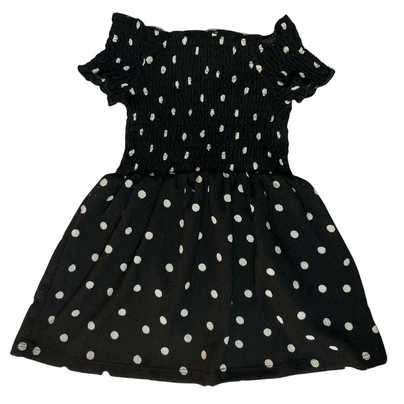 پیراهن دخترانه کیابی مدل 67388 خالدار رنگ مشکی