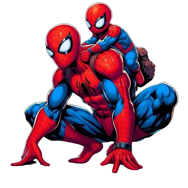  استیکر پارچه و لباس پاد آفرین طرح مرد عنکبوتی کد 927