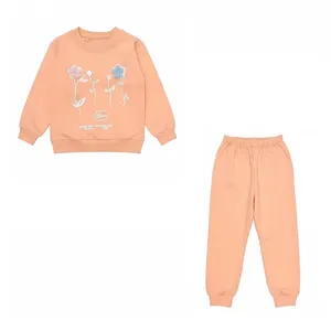 ست سویشرت و شلوار راحتی دخترانه مدل فلاور