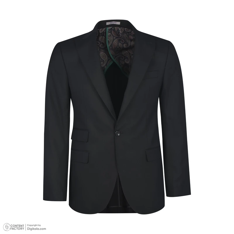 عکس شماره 2 : ست کت و شلوار و جلیقه مردانه آریوان مدل ticket pocket