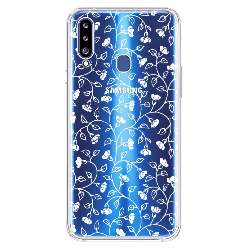 کاور مگافون طرح گل مدل C42-W مناسب برای گوشی موبایل سامسونگ Galaxy A20 S