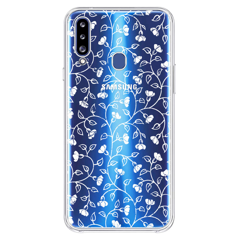 کاور مگافون طرح گل مدل C42-W مناسب برای گوشی موبایل سامسونگ Galaxy A20 S