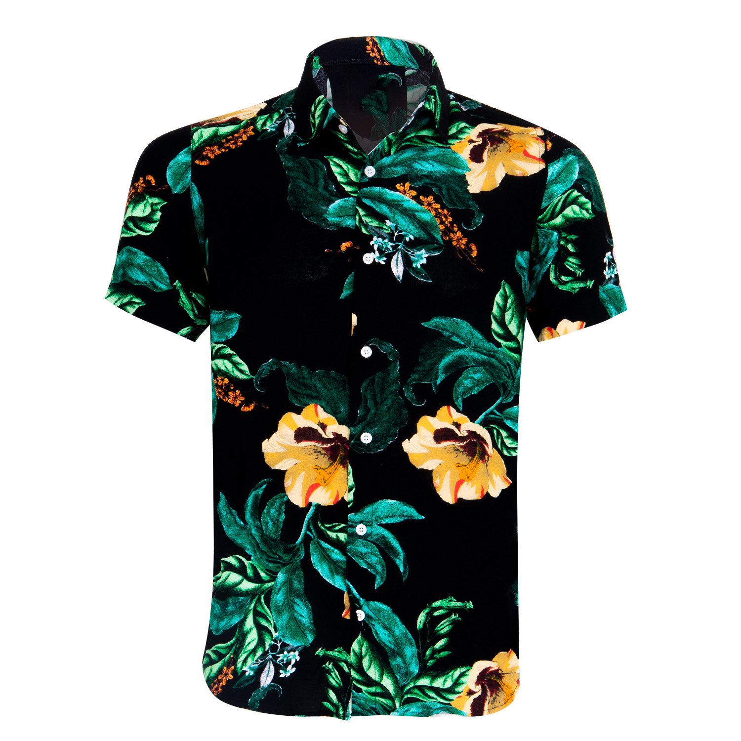 پیراهن آستین کوتاه مردانه مدل هاوایی گلبرگ