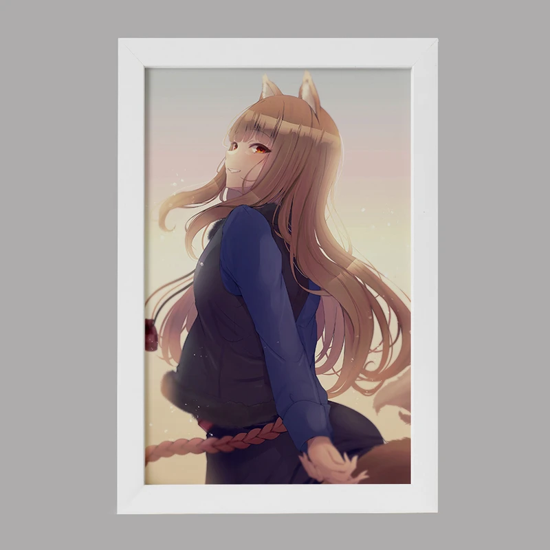 تابلو خندالو مدل هولو انیمه ادویه و گرگ کد 36119