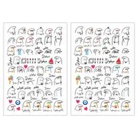 برچسب لنز ناخن مدل میقولی مجموعه 2 عددی 