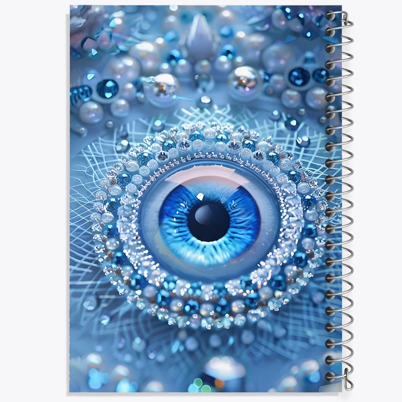 دفتر ژورنال نویسی 50 برگ خندالو مدل نقطه ای طرح چشم نظر کد F7857