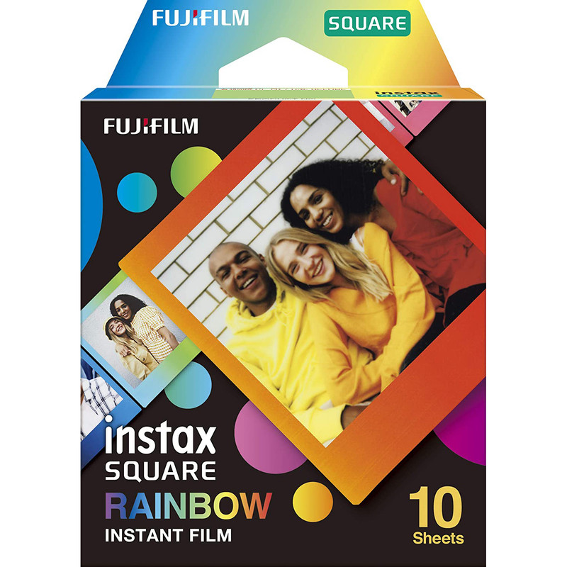 تصویر فیلم چاپ سریع مخصوص دوربین فوجی فیلم مدل INSTAX SQUARE Rainbow Instant