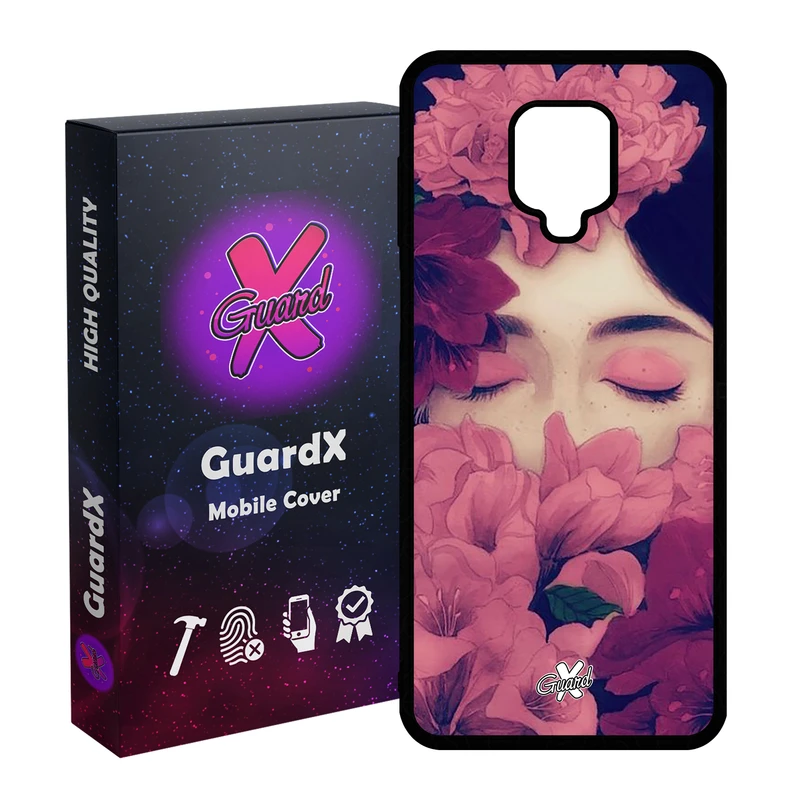 کاور گارد ایکس طرح Girl مدل Glass10027 مناسب برای گوشی موبایل شیائومی Redmi Note 9S / Note 9 Pro / Note 9 Pro Max