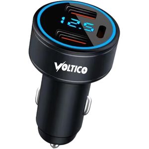 شارژر فندکی 75 وات سه پورت ولتیکو مدل CC75VOLT