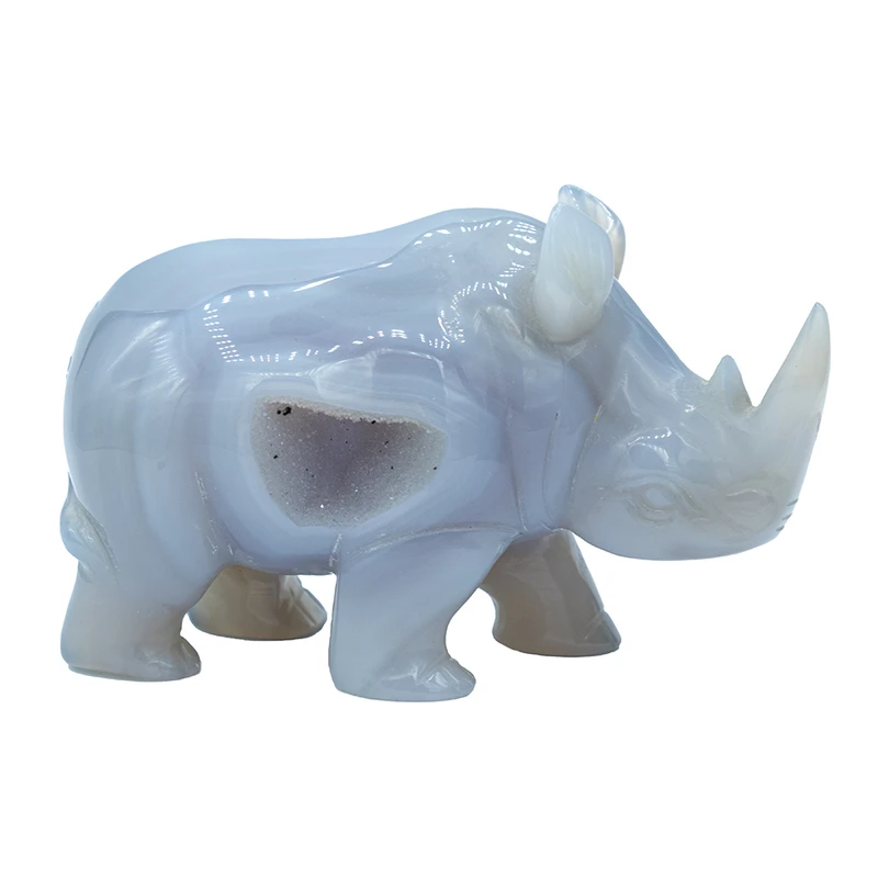 سنگ راف ماناجم مدل مجسمه کرگدن عقیق