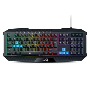 Genius Scorpion K215 Gaming Keyboard, Membrane Switch, Full-Size, RGB Lighting