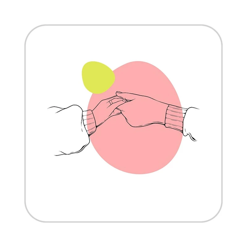 زیر لیوانی کاکتی طرح عاشقانه مدل mp37663