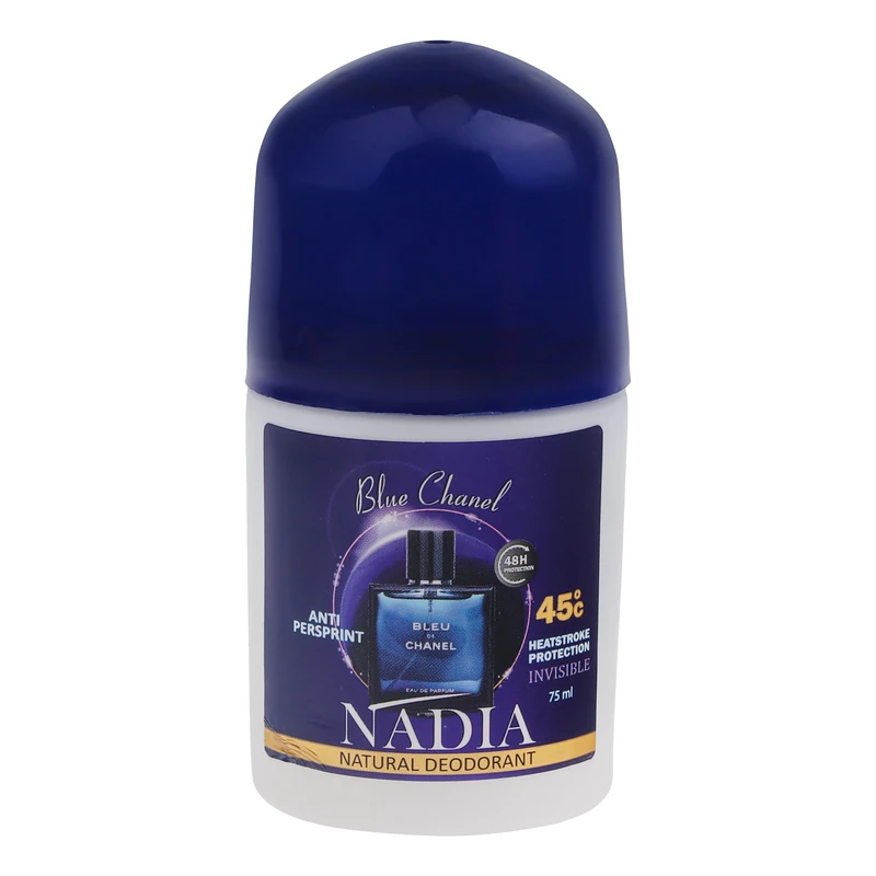 رول ضد تعریق نادیا مدل Blue Channel حجم 75 میلی لیتر