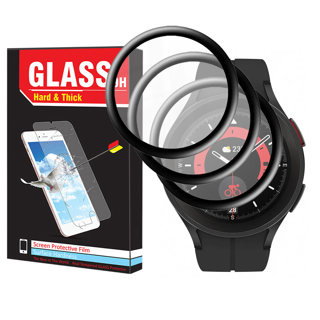محافظ صفحه نمایش نانو هارد اند تیک مدل Pmma-HT مناسب برای ساعت هوشمند سامسونگ Galaxy Watch 5 Pro بسته سه عددی