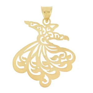 آویز گردنبند طلا 18 عیار زنانه قیراط طرح سماع کد GH3857