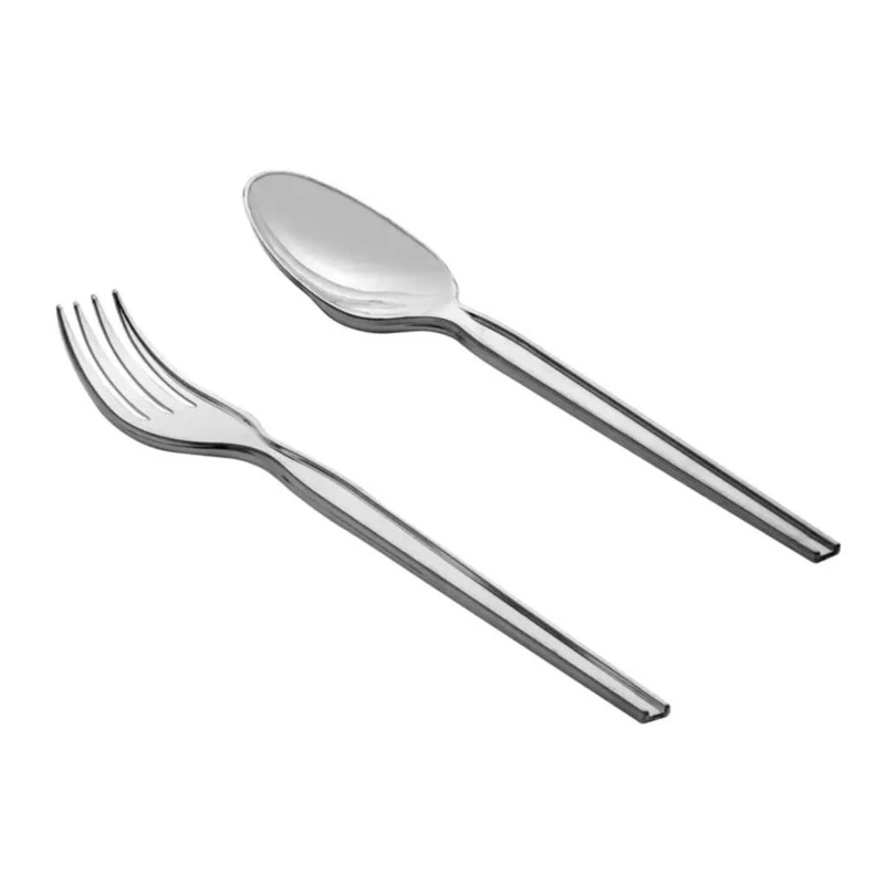 قاشق و چنگال یکبار مصرف پیکنیک مدل K.B.S  مجموعه 40 عددی 