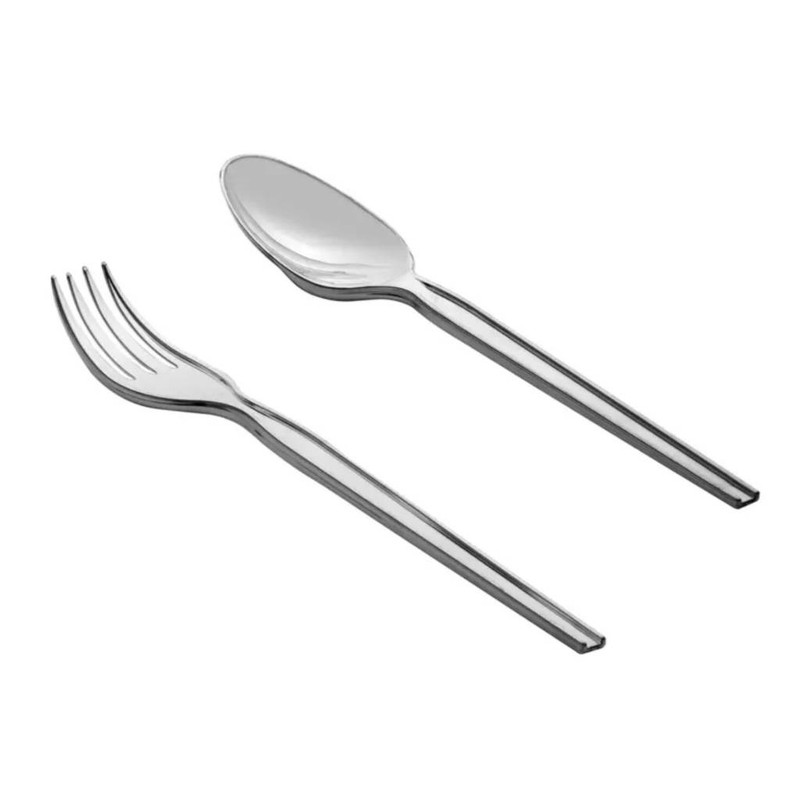 قاشق و چنگال یکبار مصرف پیکنیک مدل K.B.S  مجموعه 40 عددی