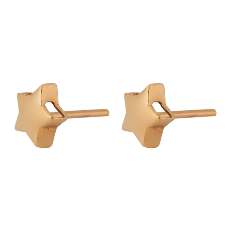 گوشواره میخی طلا 18 عیار زنانه گالری تاج آبادی مدل ستاره زرین کد T-35