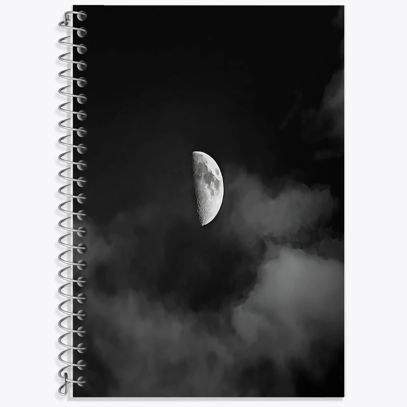 دفتر لغت 50 برگ خندالو طرح ماه (Moon) کد F6719