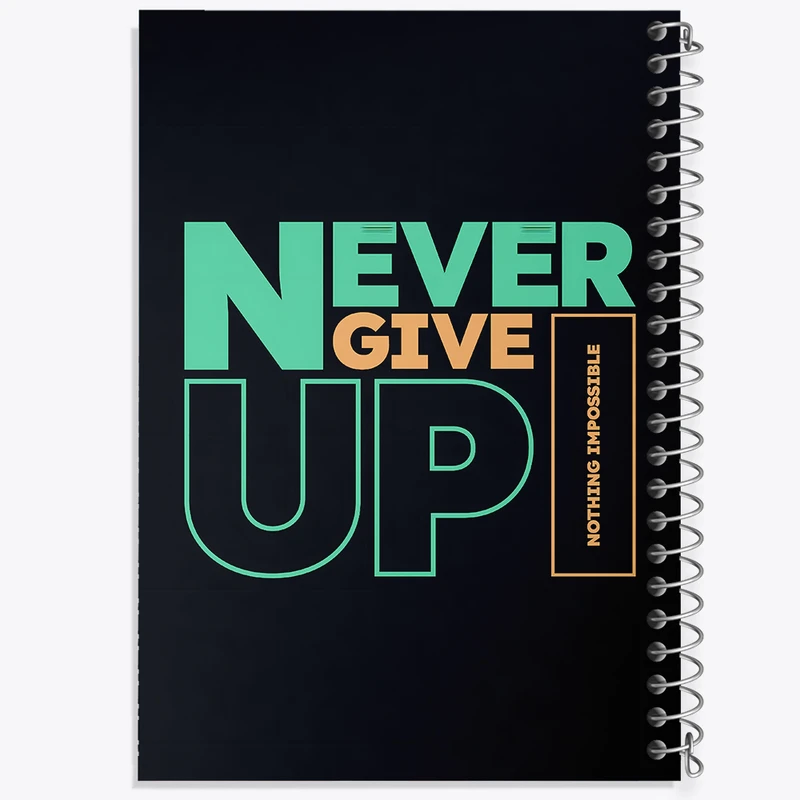 دفتر شطرنجی 50 برگ خندالو طرح Never Give Up کد N4017