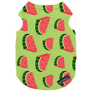 لباس سگ و گربه 27 طرح Watermelon Pattern Green کد MH570 سایز M