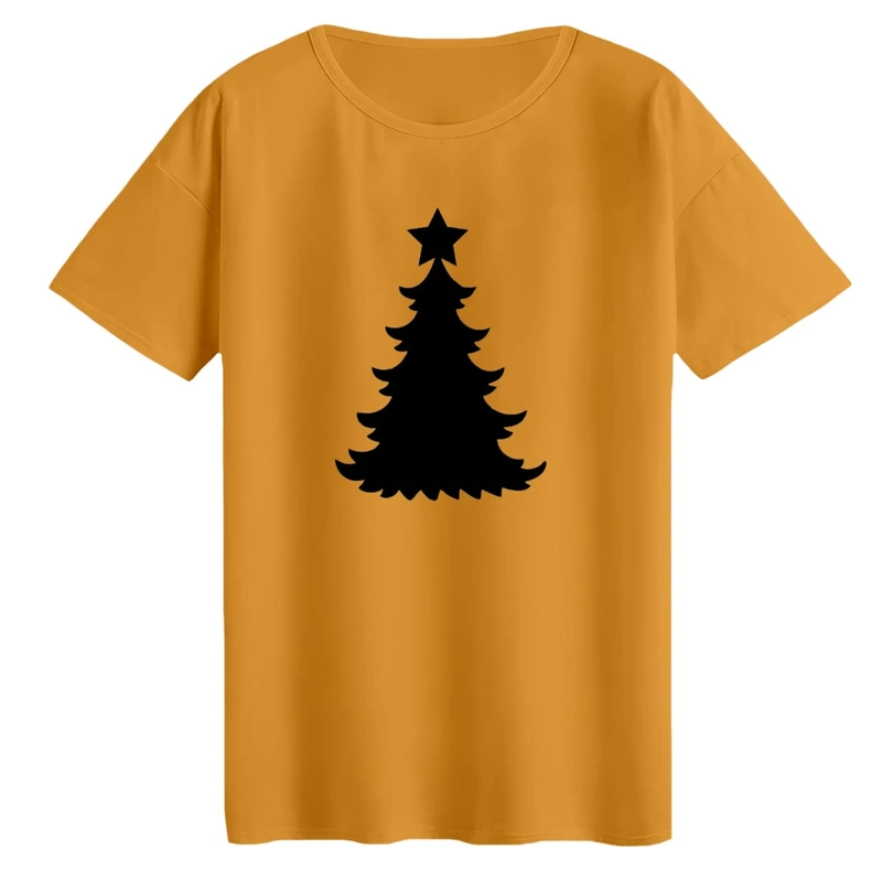 تی‌شرت لانگ آستین کوتاه زنانه مدل درخت کریسمس