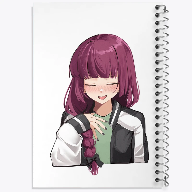 دفتر ژورنال نویسی 50 برگ خندالو مدل نقطه ای طرح کیکوری انیمه بوچی راک کد 31248