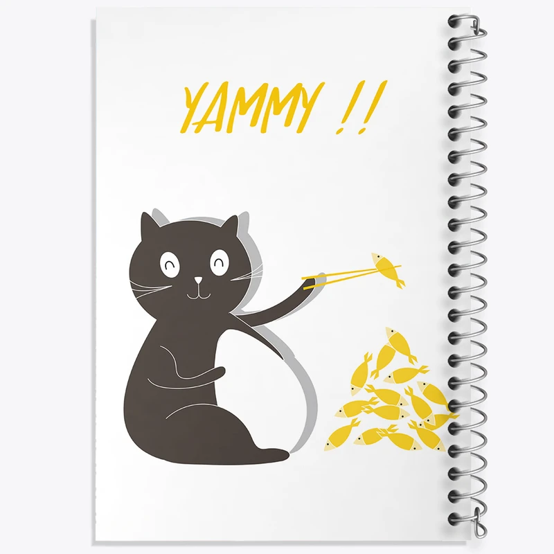 دفتر مشق 50 برگ خندالو طرح گربه بامزه کد N1065